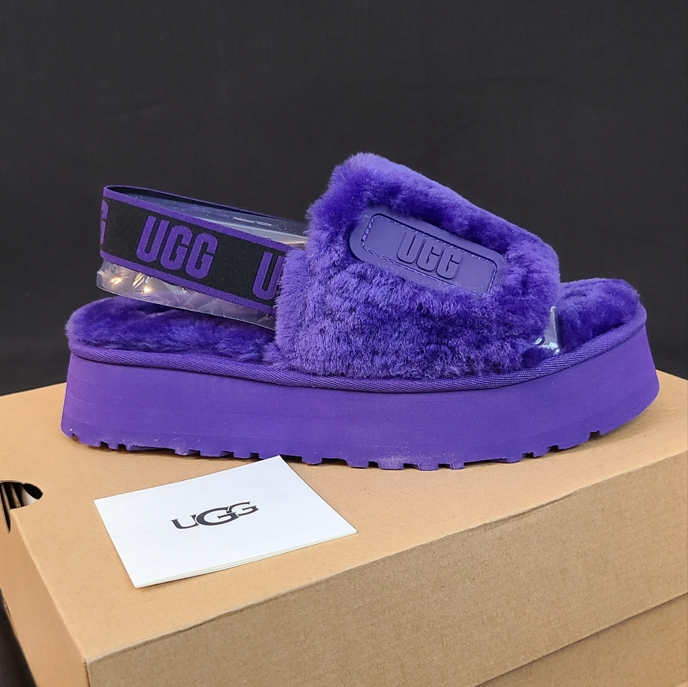 UGG®Women's Disco Slide Slippers, size 9, purple (plum)